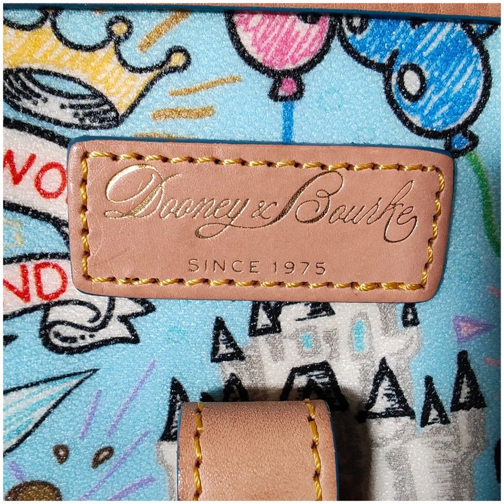 Dooney & Bourke Disney Sketch Letter Carrier Crossbody Handbag Purse Hipster - Picture 5 of 9